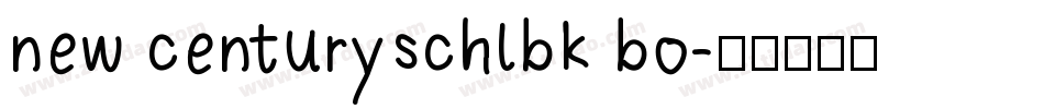 new centuryschlbk bo字体转换